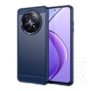 Gigapack Realme 12 szilikon telefonvédő (ütésállóság, légpárnás sarok, szálcsiszolt, karbon minta) sötétkék