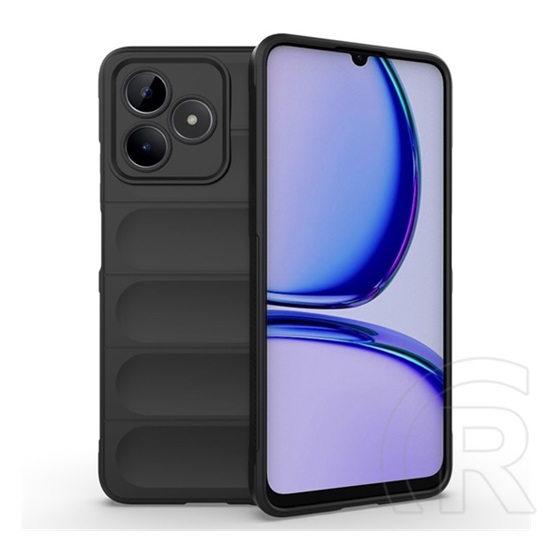 Gigapack Realme C53 szilikon telefonvédő (közepesen ütésálló, kamera védelem, 3d minta) fekete