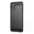 Gigapack Samsung Galaxy A02s (SM-A025F) szilikon telefonvédő (közepesen ütésálló, szálcsiszolt, karbon minta) fekete