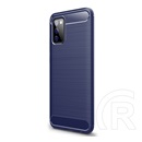 Gigapack Samsung Galaxy A02s (SM-A025F) szilikon telefonvédő (közepesen ütésálló, szálcsiszolt, karbon minta) sötétkék