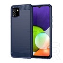 Gigapack Samsung Galaxy A03 (SM-A035) védő (közepesen ütésálló, légpárnás sarok, szálcsiszolt, karbon minta) sötétkék