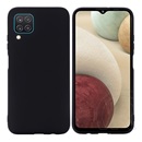 Gigapack Samsung Galaxy A12 (SM-A125F / SM-A127F) szilikon védő (matt, mikrofiber plüss karcolásmentesítő belső) fekete