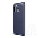 Gigapack Samsung Galaxy A21 Szilikon telefonvédő (légpárnás sarok, szálcsiszolt, karbon minta, sötétkék)