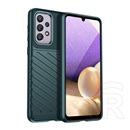 Gigapack Samsung Galaxy A33 (SM-A336) szilikon telefonvédő (közepesen ütésálló, csíkos, dombor minta) sötétzöld