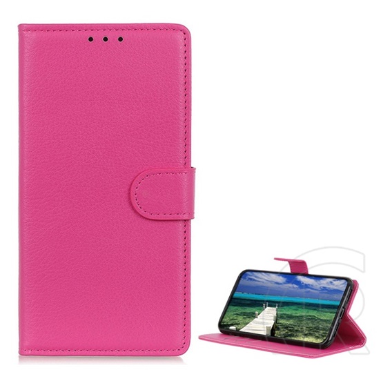 Gigapack Samsung Galaxy A40 (SM-A405F) tok álló (Flip, oldalra nyíló, prémium) rózsaszín