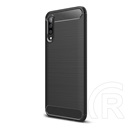 Gigapack Samsung Galaxy A50s Szilikon telefonvédő (légpárnás sarok, szálcsiszolt, karbon minta, fekete)