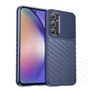 Gigapack Samsung Galaxy A55 5G (SM-A556) szilikon telefonvédő (ütésállóság, csíkos, dombor minta) sötétkék