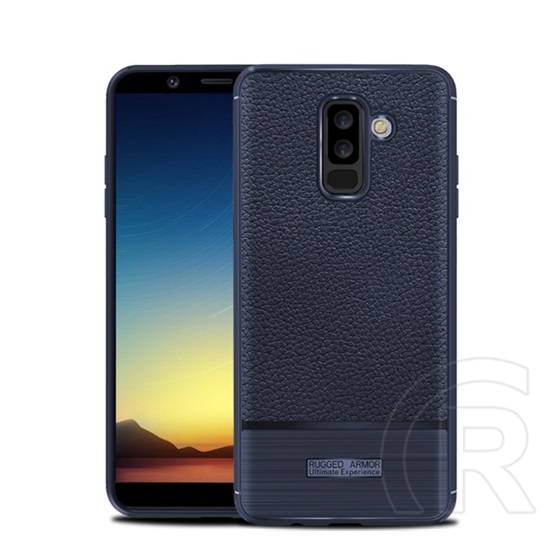 Gigapack Samsung Galaxy A6+ (2018) SM-A605F szilikon telefonvédő (közepesen ütésálló, szálcsiszolt) sötétkék