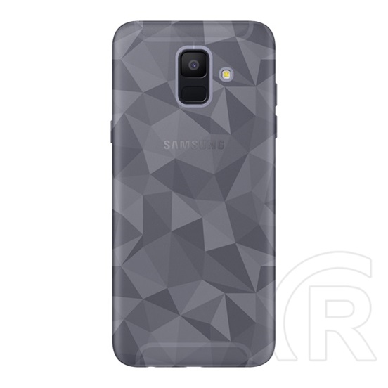 Gigapack Samsung Galaxy A6 (2018) szilikon telefonvédő (3D, gyémánt minta, füstszínű)