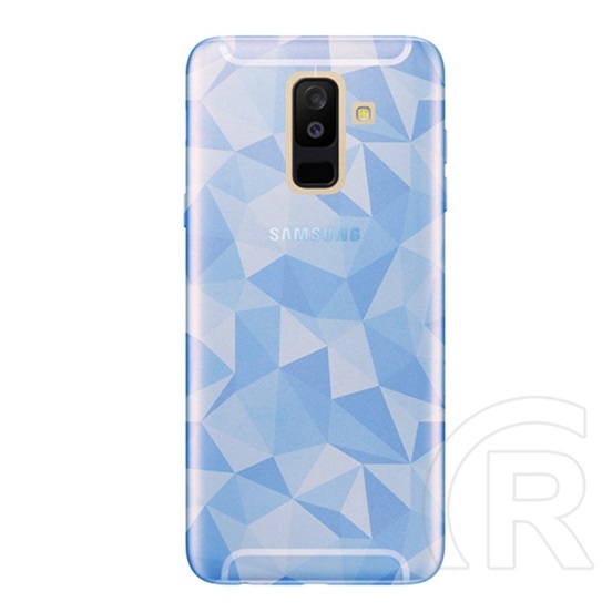 Gigapack Samsung Galaxy A6+ (2018) szilikon telefonvédő (3D, gyémánt minta, világoskék)