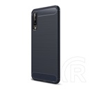 Gigapack Samsung Galaxy A7 (2018) Szilikon telefonvédő (légpárnás sarok, szálcsiszolt, karbon minta, sötétkék)