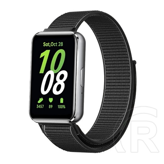 Gigapack Samsung Galaxy Fit 3 pótszíj (egyedi méret, nylon, tépőzáras, légáteresztő) fekete