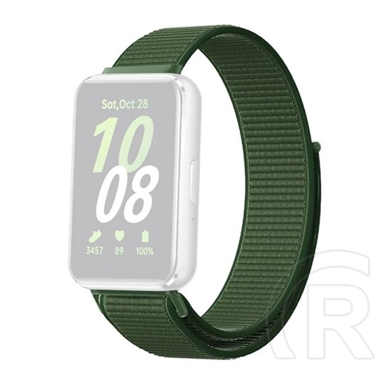 Gigapack Samsung Galaxy Fit 3 pótszíj (egyedi méret, nylon, tépőzáras, légáteresztő) sötétzöld