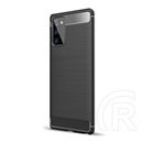 Gigapack Samsung Galaxy Note 20 (SM-N981F) szilikon telefonvédő (közepesen ütésálló, szálcsiszolt, karbon minta) fekete