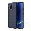 Gigapack Samsung Galaxy S10 Lite Szilikon telefonvédő (bőr hatású, varrás minta, sötétkék)