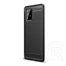 Gigapack Samsung Galaxy S10 Lite Szilikon telefonvédő (légpárnás sarok, szálcsiszolt, karbon minta, fekete)