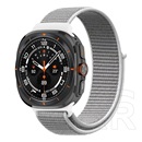 Gigapack Samsung Galaxy Watch Ultra 47mm (SM-L705) pótszíj (egyedi méret, nylon, tépőzáras, légáteresztő) világosszürke