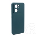 Gigapack Xiaomi 13T Pro szilikon telefonvédő (matt, mikrofiber plüss karcolásmentesítő belső, prémium) sötétzöld