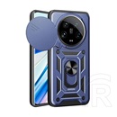 Gigapack Xiaomi 14 Ultra defender műanyag telefonvédő (ütésállóság, szilikon belső, tartógyűrű, kameravédő) sötétkék