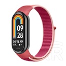 Gigapack Xiaomi Band 8 pótszíj (egyedi méret, nylon, tépőzáras, légáteresztő) rószaszín