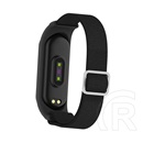 Gigapack Xiaomi Mi Band 6  pótszíj (egyedi méret, állítható, textil) fekete