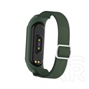 Gigapack Xiaomi Mi Band 6  pótszíj (egyedi méret, állítható, textil) sötétzöld