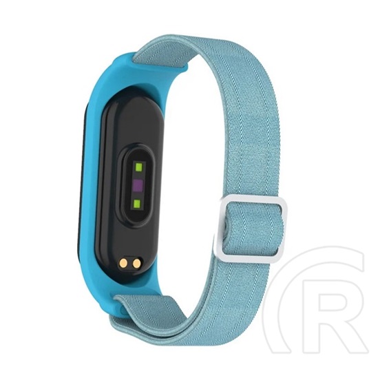 Gigapack Xiaomi Mi Band 6  pótszíj (egyedi méret, állítható, textil) világoskék