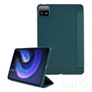 Gigapack Xiaomi Pad 6 tok álló, bőr hatású (aktív flip, oldalra nyíló, trifold, asztali tartó) sötétzöld