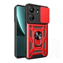 Gigapack Xiaomi Poco C65 defender műanyag telefonvédő (ütésállóság, szilikon belső, tartógyűrű, kameravédő) piros