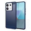 Gigapack Xiaomi Poco X6 5G szilikon telefonvédő (ütésállóság, légpárnás sarok, szálcsiszolt, karbon minta) sötétkék