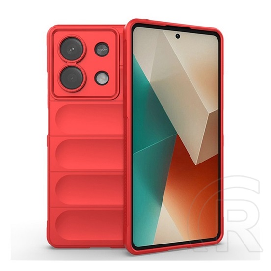 Gigapack Xiaomi Redmi Note 13 5G szilikon telefonvédő (ütésállóság, kameravédő, 3d) piros