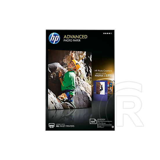 HP papír Advanced Photo Paper glossy (10x15 cm, 250g, 100 db)