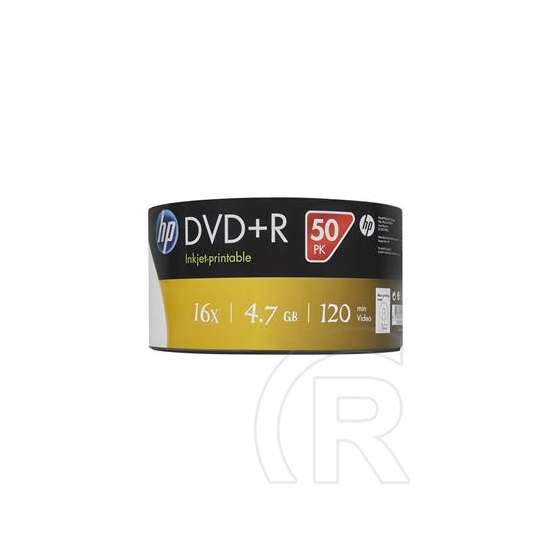 HP DVD-R lemez 16x, Zsugor csomagolás, nyomtatható x50