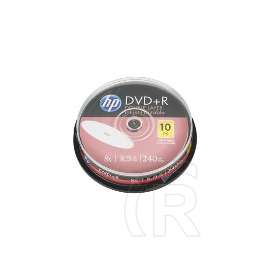 HP DVD+R lemez 8x, Cakebox, Double Layer, nyomtatható x10