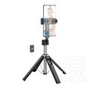 Hoco k18 szelfibot (univerzális, tripod állvány, állítható, bluetooth távkioldó, 97cm, 4.5-7.0" méret) fekete