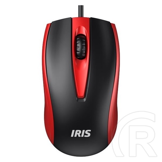 IRIS E-17 optikai egér (USB, fekete/piros)