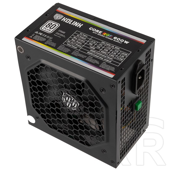 Kolink Core RGB tápegység (600 W, 80+, ATX )