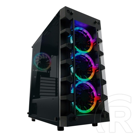 LC Power 709B Solar System X Gaming (ATX, ablakos, fekete)