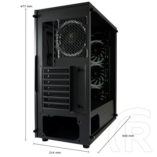 LC Power 709B Solar System X Gaming (ATX, ablakos, fekete)