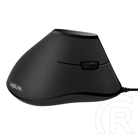 LogiLink Ergonomic Vertical optikai egér (USB, fekete)