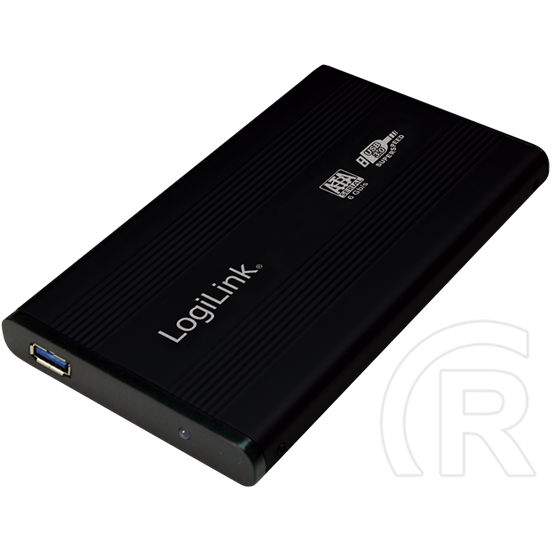 LogiLink külső ház Alu (2,5", SATA, USB 3.0, fekete)