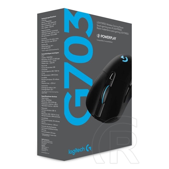 Logitech G703 Lightspeed cordless optikai gamer egér (fekete)