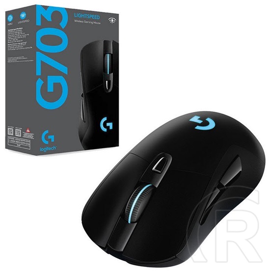 Logitech G703 cordless optikai egér (USB, fekete)