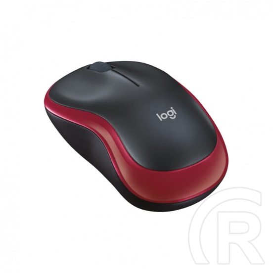 Logitech M185 cordless optikai egér (USB, piros)