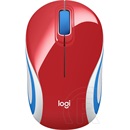 Logitech M187 cordless Mini optikai egér (USB, piros)