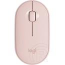 Logitech Pebble M350 cordless optikai egér (USB/Bluetooth, rózsaszín)