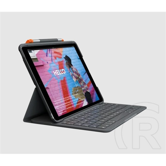 Logitech Slim Folio iPad 10,2" tok és billentyűzet (UK, grafitszürke)