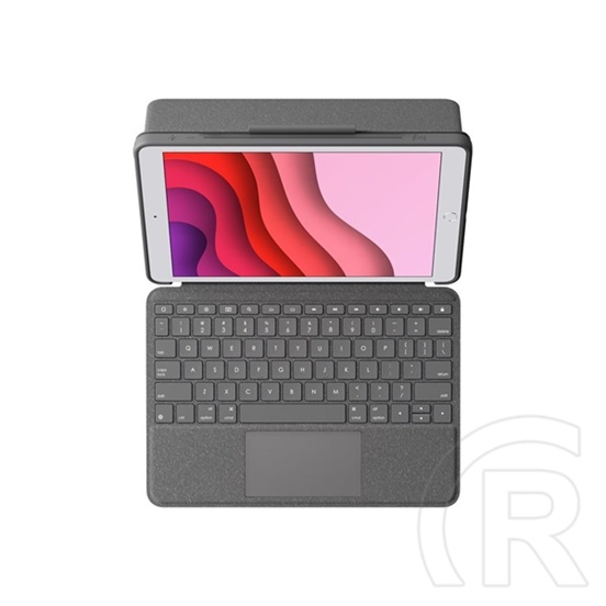 Logitech iPad (2021) 10,2" tok és billentyűzet (UK, grafitszürke)