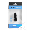 MiLi Smart Pro QC 3.0 Dual USB szivargyújtós gyorstöltő 30 W (fekete)