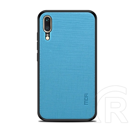 Mofi Bright Shield Huawei P20 tok (szilikon keret, textil hátlap, kék)